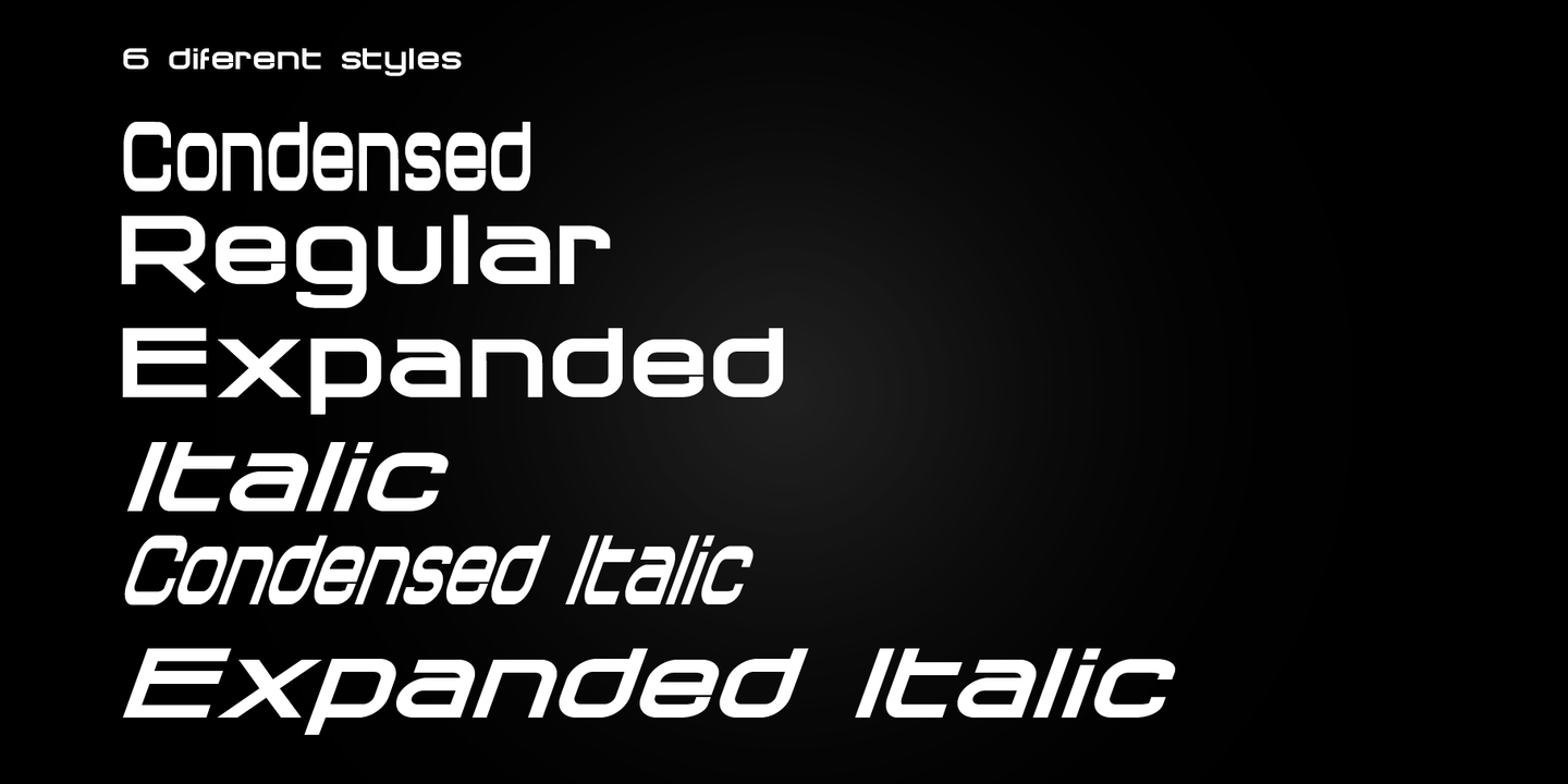 Пример шрифта Chronosfer Condensed Italic